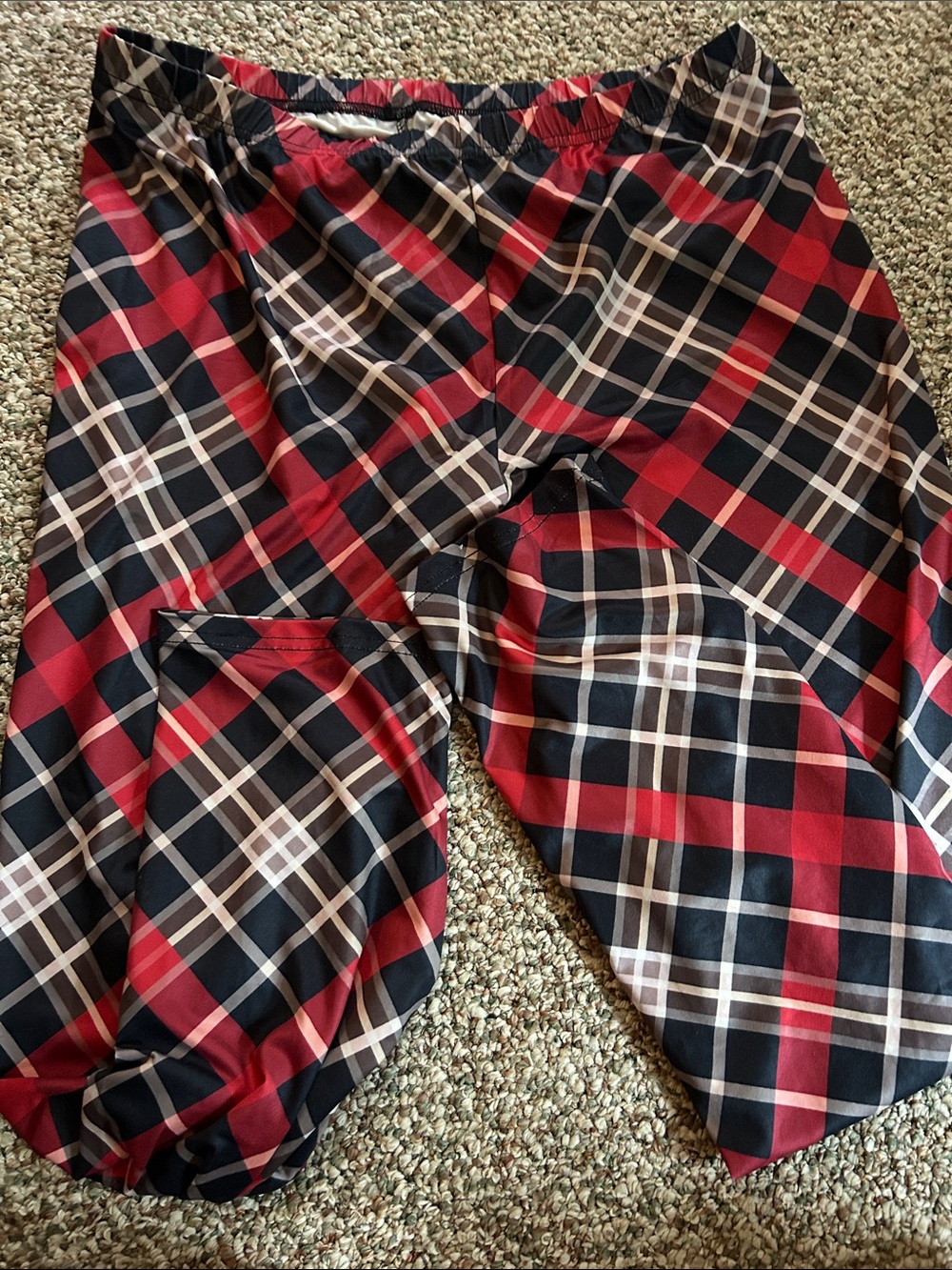 Plaid Red and Black Pants
